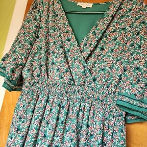 Floral Green Dress